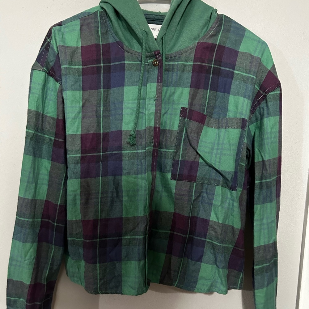 Marshalls Vibrant Plaid Hooded Jacket